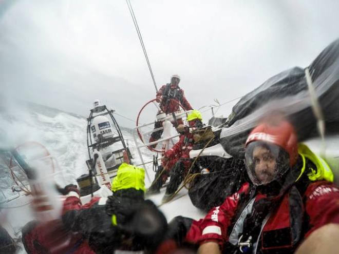 Onboard MAPFRE - Hiding from the big waves and the insane wind - Leg five to Itajai -  Volvo Ocean Race 2015 © Francisco Vignale/Mapfre/Volvo Ocean Race